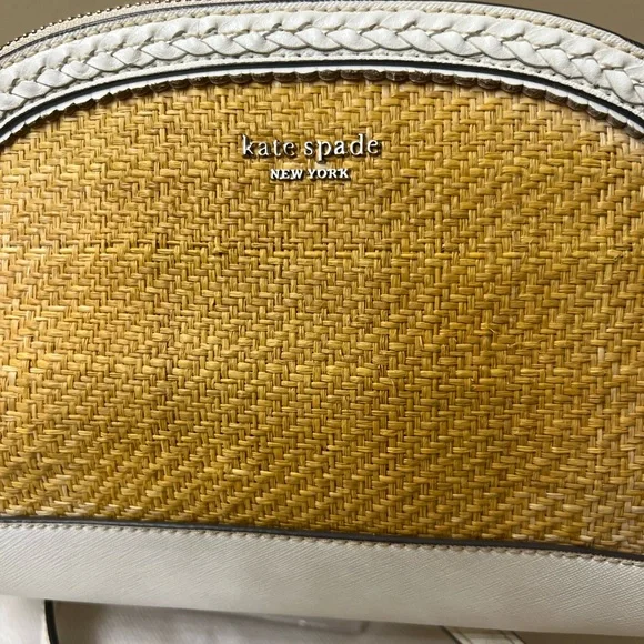 Kate Spade Woven / leather Crossbody GUC - Picture 4 of 13